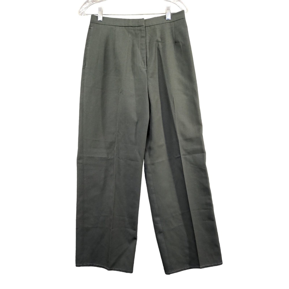 U.S. Military Women's Slacks Classic Design Green Size 17L Poly Wool